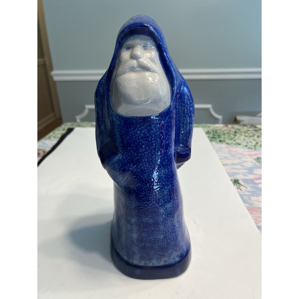 Vtg Eldreth Pottery Salt Glazed Old World Santa Father Christmas 10.5” Signed